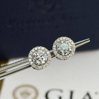 Сережки пусети - трансформери з діамантами 2.15ct 