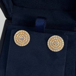Сережки пусети з діамантами 2.22ct 