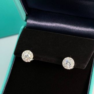 Сережки пусети з діамантами 1.30ct 