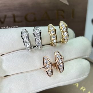 Сережки у стилі BVLGARI Serpenti