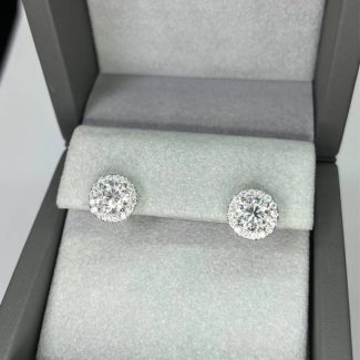 Сережки пусети з діамантами 4.85ct