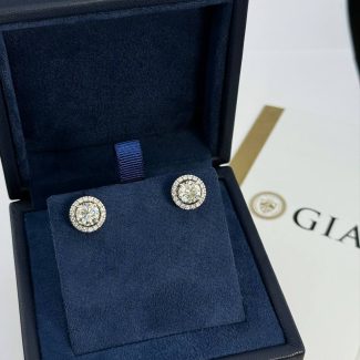 Сережки пусети - трансформери з діамантами 4.54ct 