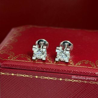 Сережки пусети в стилі Cartier