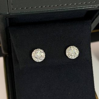 Сережки пусети з діамантами 1.68ct 