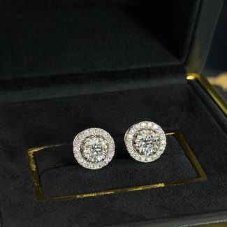 Сережки пусети - трансформери з діамантами 1.75ct 