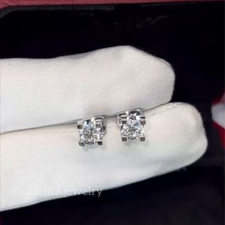 Сережки пусети з діамантами GIA 1.0ct