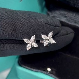 Сережки пусети в стилі Tiffany&Co з діамантами 0.53ct
